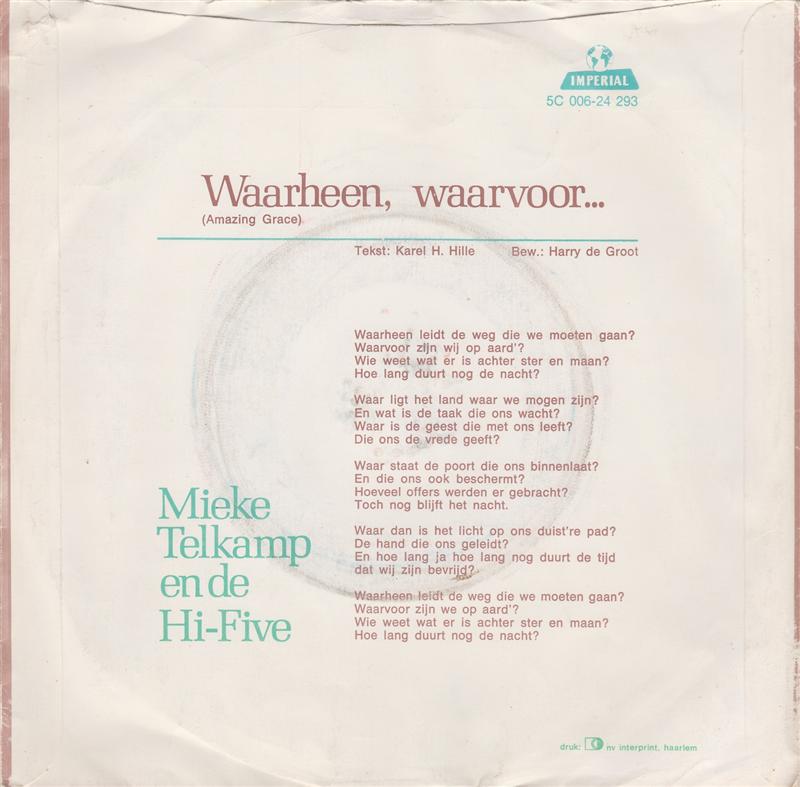 Mieke Telkamp En De Hi-Five - Waarheen, Waarvoor 43437b Vinyl Singles Vinyl Goed / Hoes Redelijk