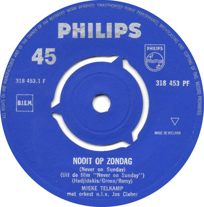 Mieke Telkamp - Nooit Op Zondag 42283 Vinyl Singles Vinyl Goed / Hoes Generic