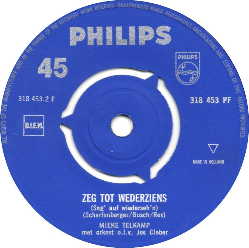 Mieke Telkamp - Nooit Op Zondag 42283 Vinyl Singles Vinyl Goed / Hoes Generic