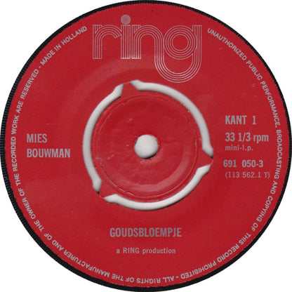 Mies Bouwman - Voorvertelplaat Door Mies Bouwman 3 05504 Vinyl Singles Vinyl Goed / Hoes Goed