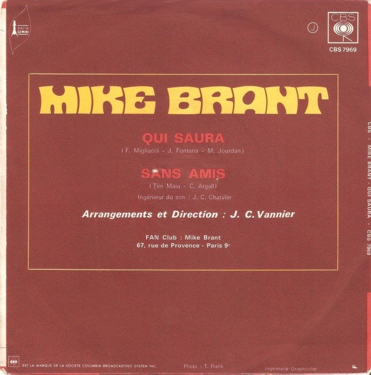 Mike Brant - Qui Saura 19228