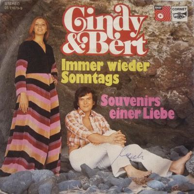 Cindy & Bert - Immer Wieder Sonntags Vinyl Singles Vinyl Zeer Goed / Hoesje Goed "VINYLSINGLES.NL"