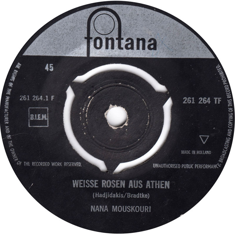 Nana Mouskouri - Weisse Rosen Aus Athen 36147 18275 Vinyl Singles Vinyl Goed / Hoes Generic