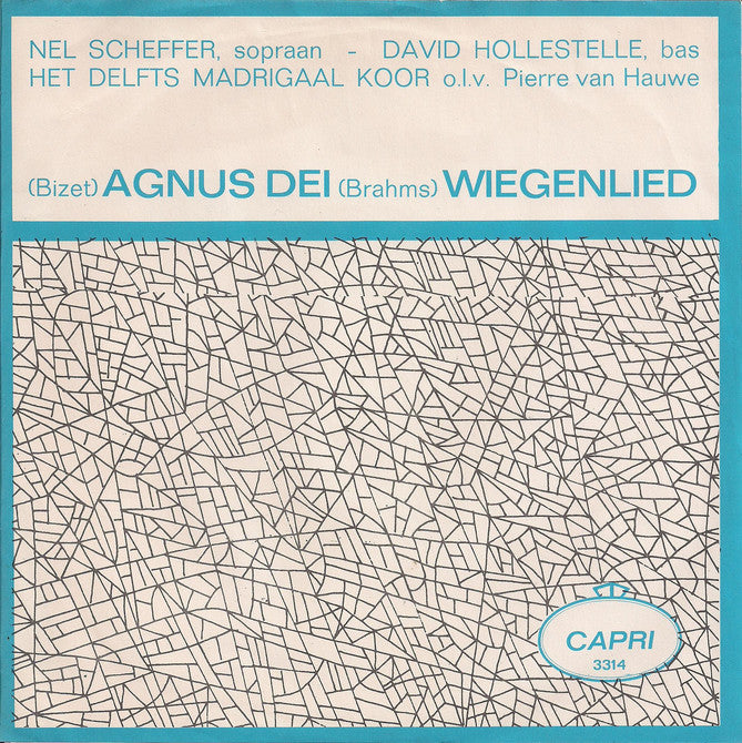 Nel Scheffer, David Hollestelle, Delfts Madrigaalkoor - Agnus Dei 22423 Vinyl Singles Vinyl Goed / Hoes Goed