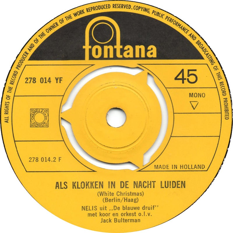 Nelis - Kerstlied 28300 Vinyl Singles Vinyl Goed / Hoes Goed