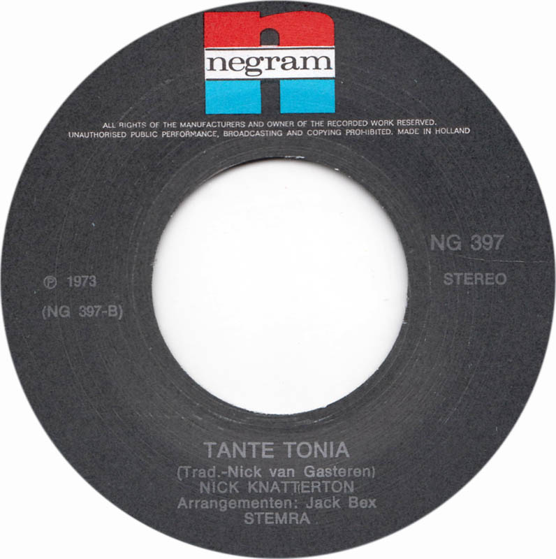 Nick Knatterton - Hou op 16319 Vinyl Singles Vinyl Goed / Hoes Goed