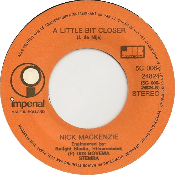 Nick MacKenzie - One Is One 37366 Vinyl Singles Vinyl Goed / Hoes Generic