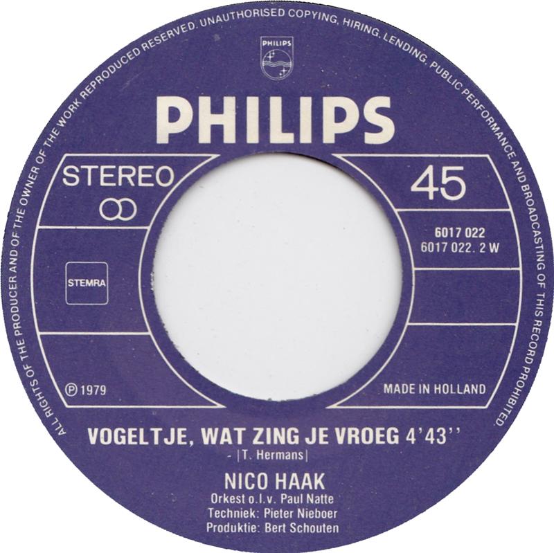 Nico Haak - Er Zit Een Pukkel Op Je Neus 26606 Vinyl Singles Vinyl Goed / Hoes Goed