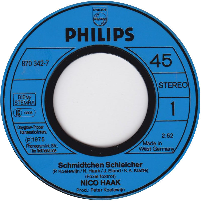 Nico Haak - Schmidtchen Schleicher 29959 Vinyl Singles Vinyl Goed / Hoes Goed