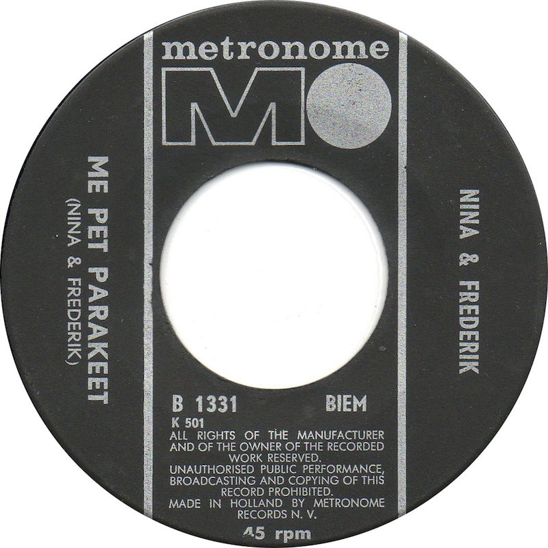 Nina & Frederik - Listen To The Ocean 42838 Vinyl Singles Vinyl Goed / Hoes Goed