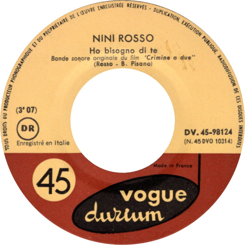 Nini Rosso - Il Silenzio 18260 Vinyl Singles Vinyl Goed / Hoes Generic