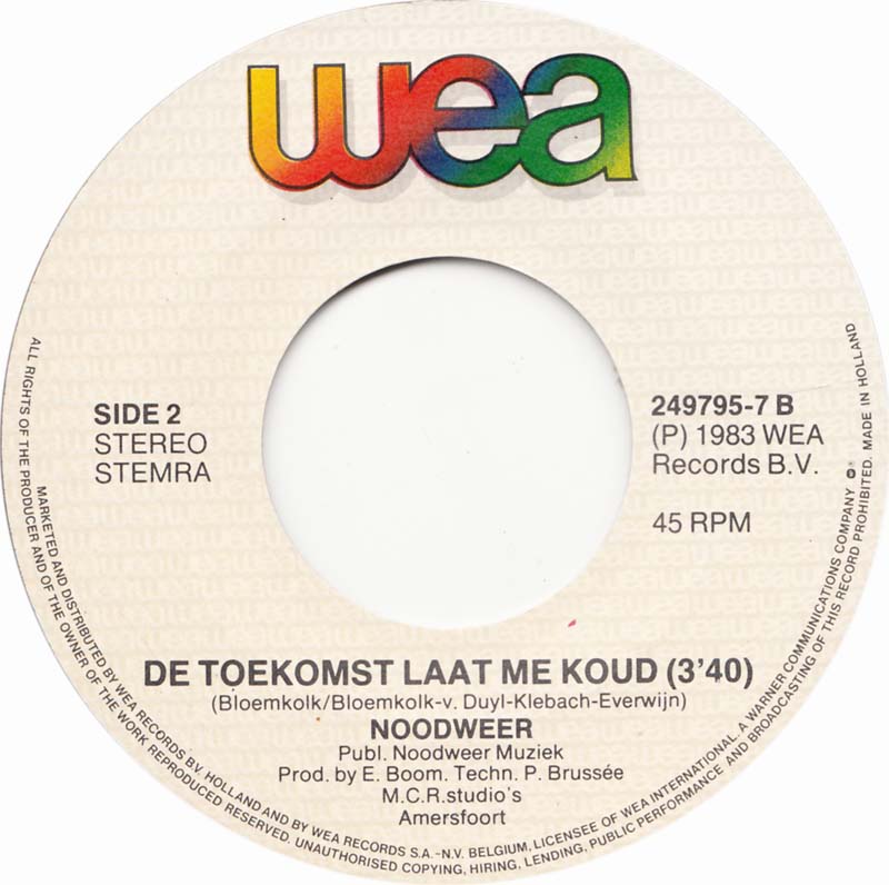 Noodweer - Liefde 15016 Vinyl Singles Vinyl Goed / Hoes Goed