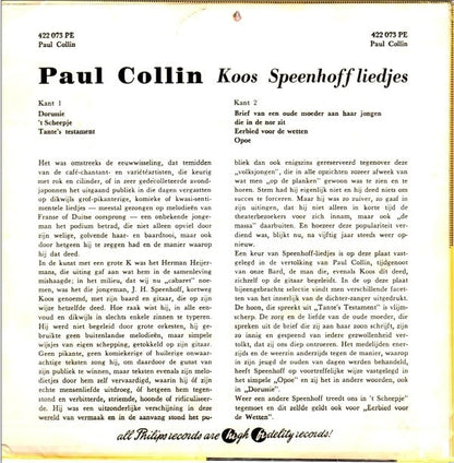 Paul Collin - Koos Speenhoff Songs 34382