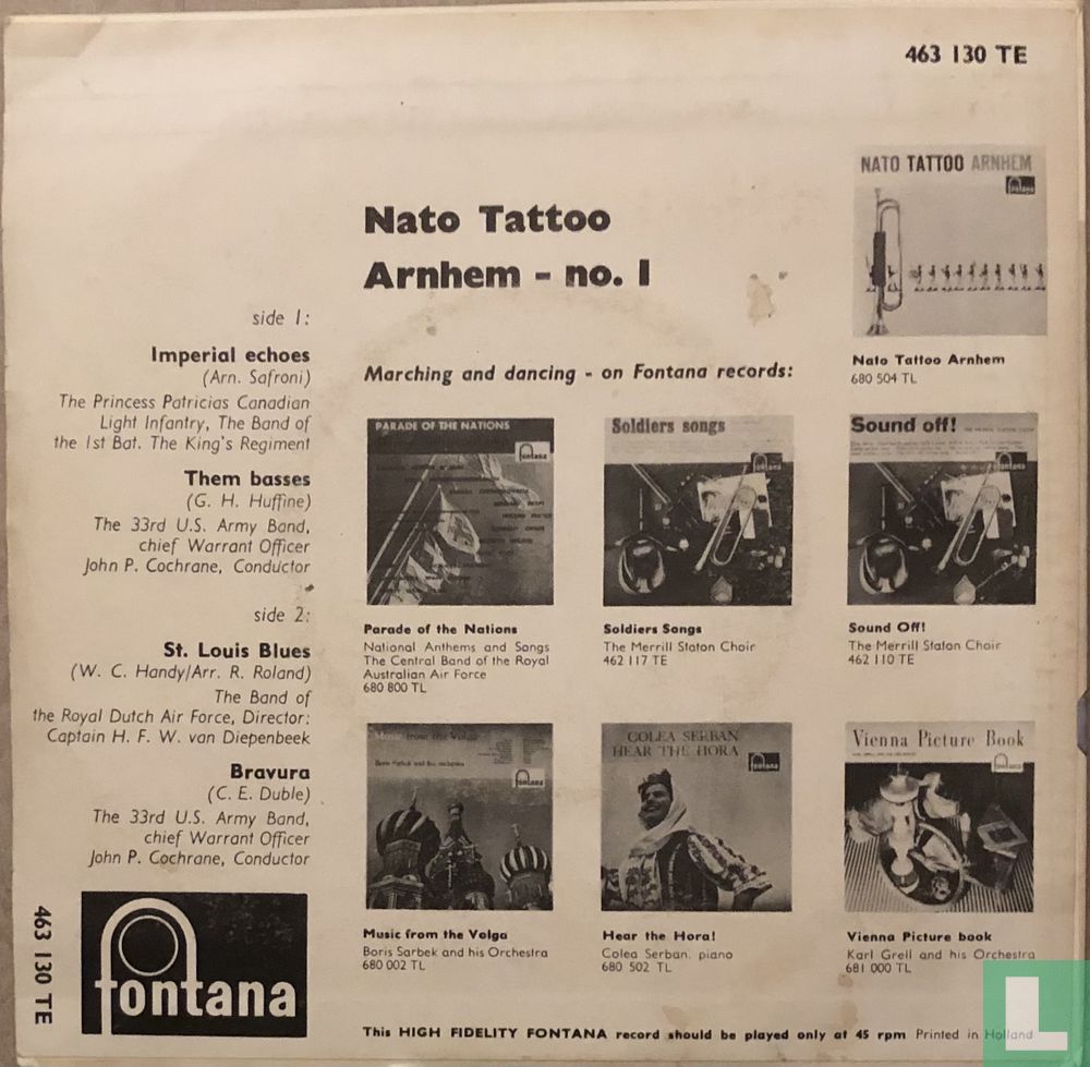 Nato-Tattoo – Nato Tattoo Arnhem 1 12378 Vinyl Singles EP Vinyl Goed / Hoes Goed
