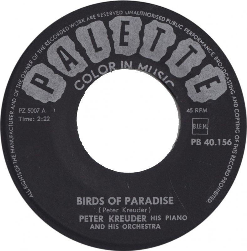 Peter Kreuder, Sein Klavier und sein Orchester – Birds Of Paradise 30739