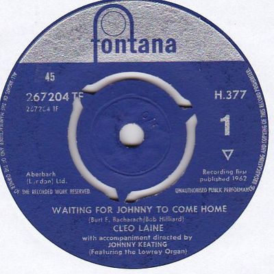 Cleo Laine - Waiting For Johnny To Come Home Vinyl Singles Vinyl Zeer Goed / Hoesje Generic "VINYLSINGLES.NL"