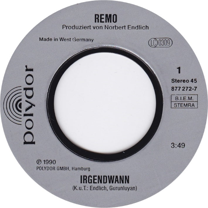Remo - Irgendwann 23532 Vinyl Singles Vinyl Goed / Hoes Goed