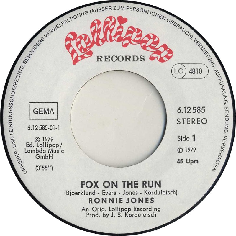 Ronnie Jones - Fox On The Run 17277