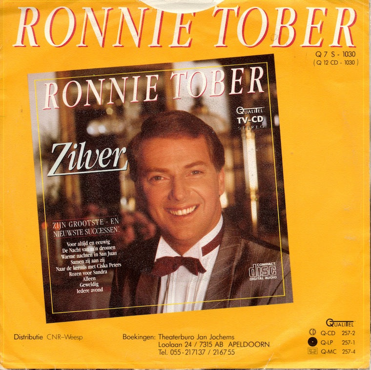 Ronnie Tober - De Nacht Van M'n Dromen 05392 Vinyl Singles Vinyl Goed / Hoes Goed