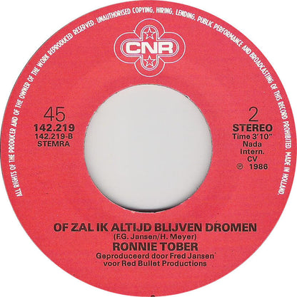 Ronnie Tober - Leven Met Jou 03145 Vinyl Singles Vinyl Goed / Hoes Goed