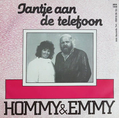 Hommy & Emmy - Jantje Aan De Telefoon Vinyl Singles Vinyl Zeer Goed / Hoesje Goed "VINYLSINGLES.NL"