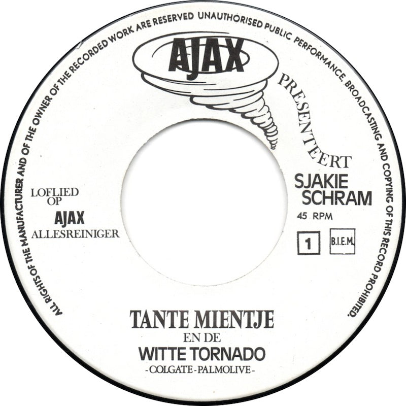 Sjakie Schram - Tante Mientje En De Witte Tornado 06426 Vinyl Singles Vinyl Goed / Hoes Generic