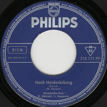 Harmonica Duo K. Schriebl / J. Hupperts - Schneewalzer Vinyl Singles Vinyl Zeer Goed / Hoesje Generic "VINYLSINGLES.NL"