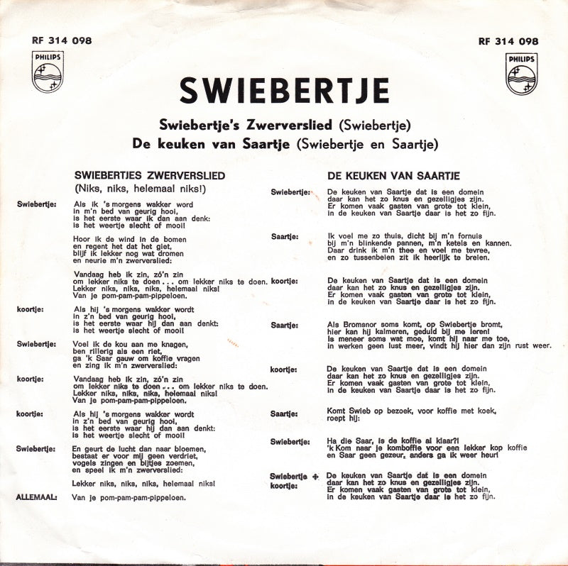 Swiebertje - Swiebertjes Wandererlied 36369