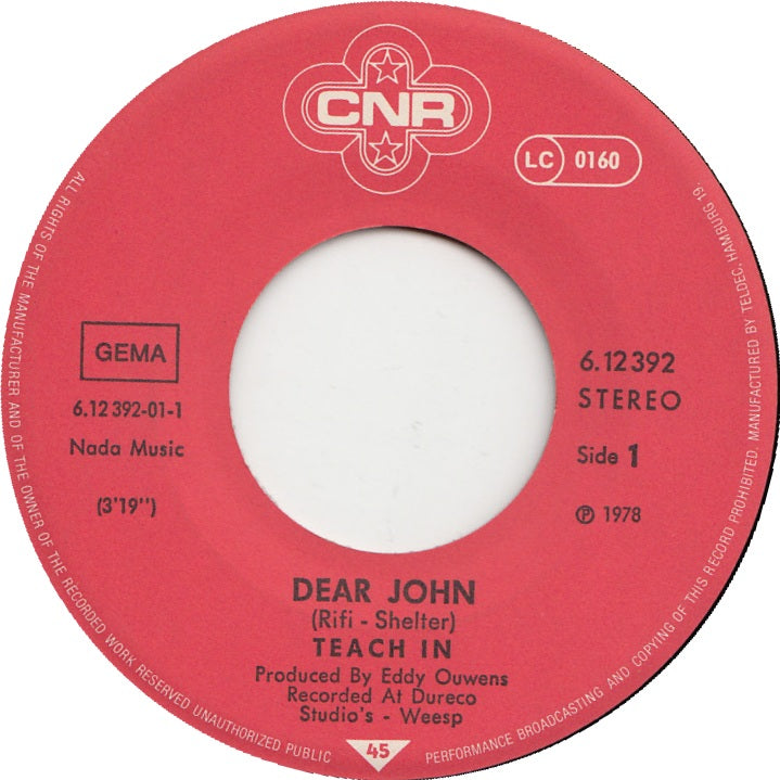 Teach-in - Dear John 37594