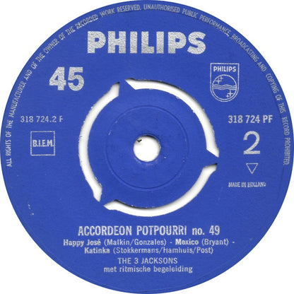 3 Jacksons - Accordeon Potpourri No. 49 42766 vinylsingle Vinyl Goed / Hoes Generic