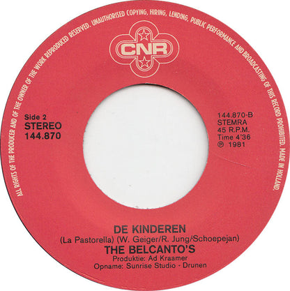 Belcanto's - Moeder Mag Ik Trouwen Gaan Vinyl Singles Vinyl Redelijk / Hoesje Generic "VINYLSINGLES.NL"