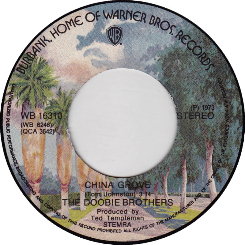 Doobie Brothers - China Grove Vinyl Singles Media VG / Sleeve G "VINYLSINGLES.NL"