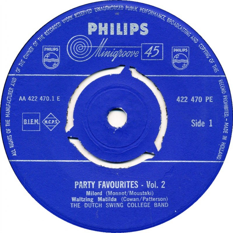 Dutch Swing College Band - Party Favourites - Vol. 2 08048 Vinyl Singles EP Vinyl Goed / Hoes Goed