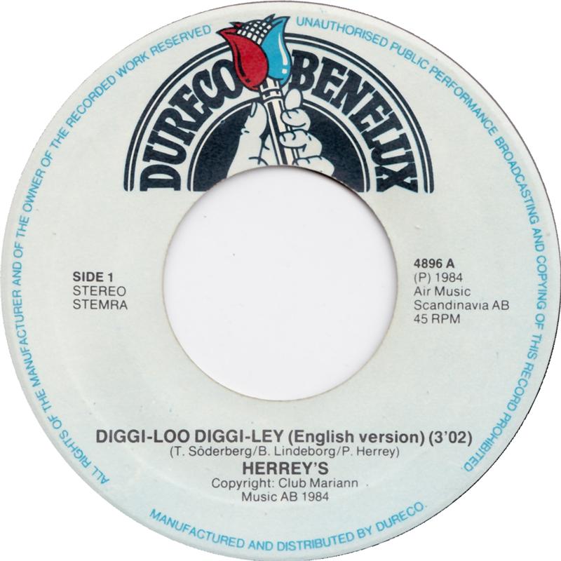 Herrey's - Diggi Loo Diggi Ley 11928 Vinyl Singles Vinyl Zeer Goed / Hoesje Goed "VINYLSINGLES.NL"