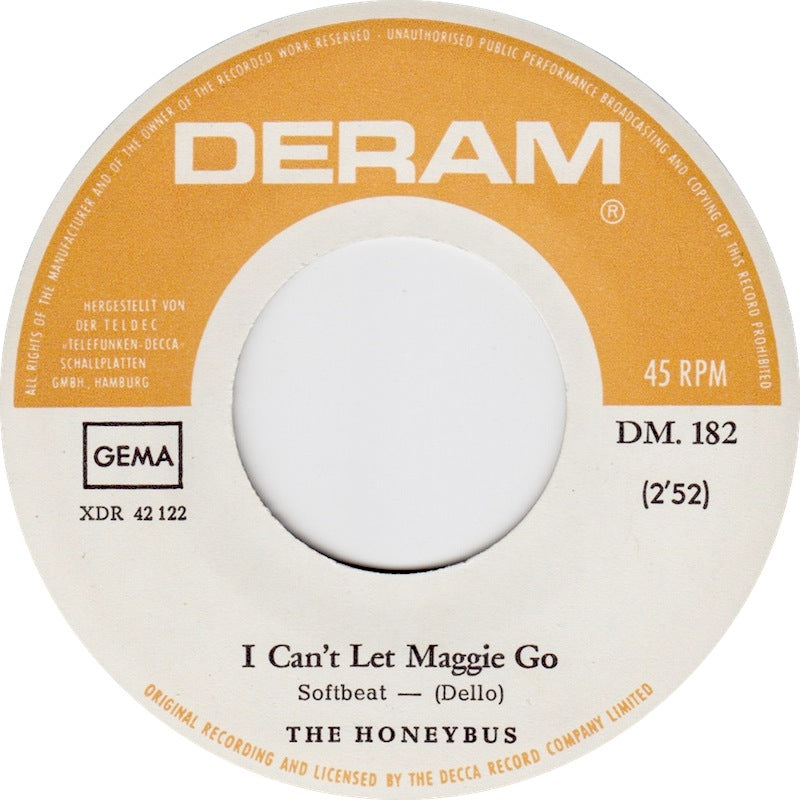 Honeybus - I Can't Let Maggie Go Vinyl Singles Vinyl Zeer Goed / Hoesje Generic "VINYLSINGLES.NL"
