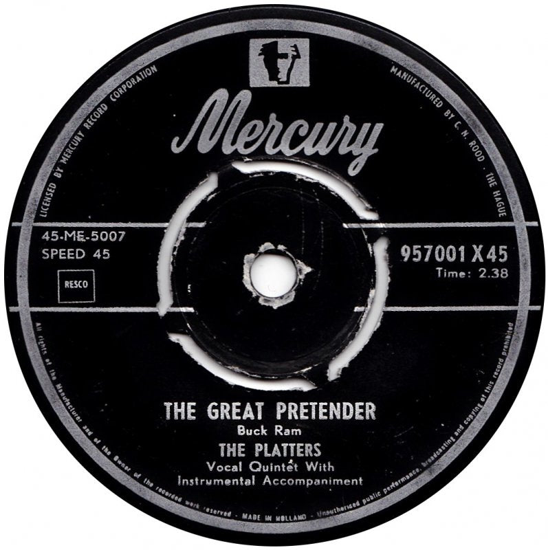 Platters - The Great Pretender 42388 Vinyl Singles Vinyl Goed / Hoes Generic