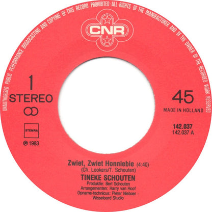 Tineke Schouten - Zwiet, Zwiet Honniebie 43386 Vinyl Singles Vinyl Goed / Hoes Goed