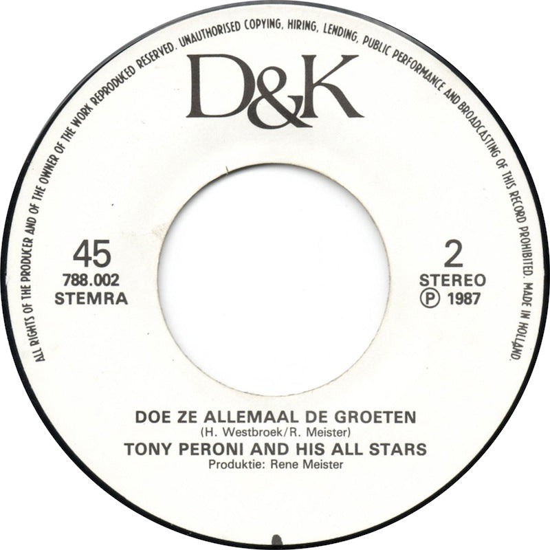 Tony Peroni & His All Stars - K.N.M.I. 14148