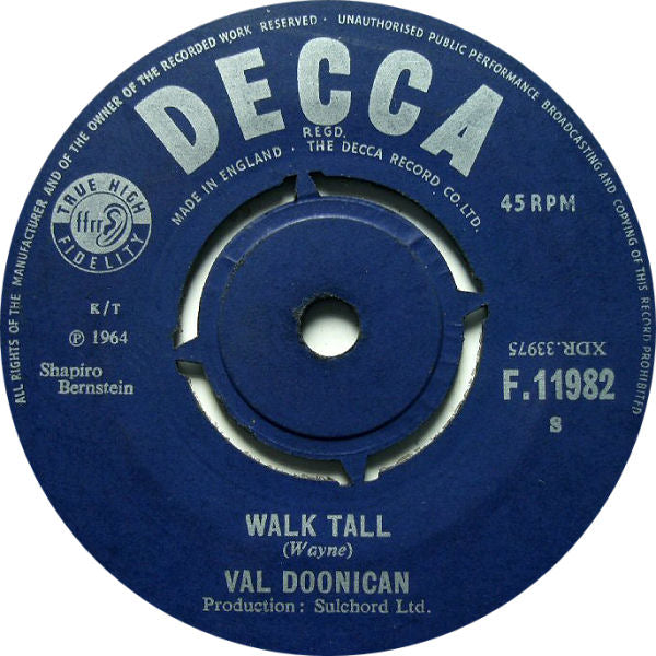 Val Doonican - Walk Tall 42494 Vinyl Singles Vinyl Goed / Hoes Generic