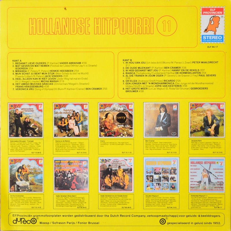 Various - Hollandse Hitpourri 11 (LP) 42407 Vinyl LP JUKEBOXSINGLES.NL   