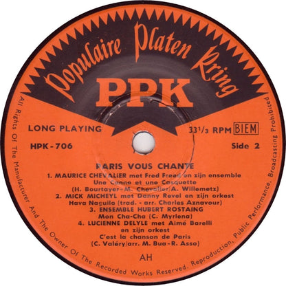 Verschiedenes – Paris Vous Chante (EP) 17867