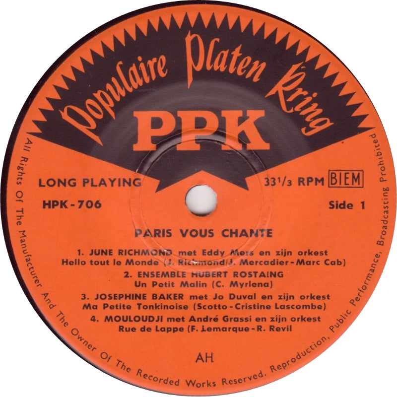 Verschiedenes – Paris Vous Chante (EP) 17867