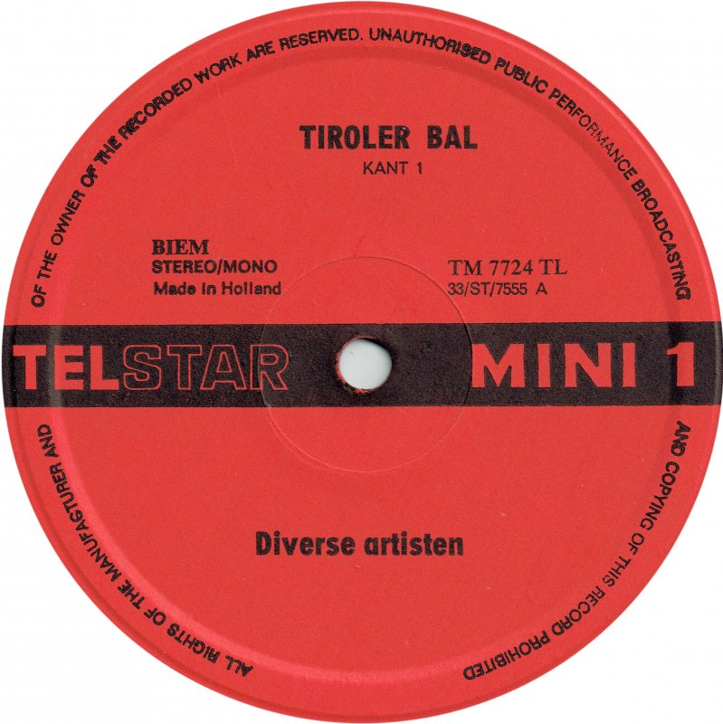 Various - Tiroler Bal (LP) 48363 Vinyl LP JUKEBOXSINGLES.NL   