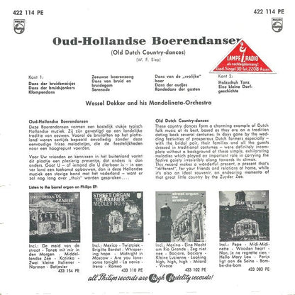 Wessel Dekker En Zijn Salon-Orkest - Oud-Hollandse Boerendansen 19914