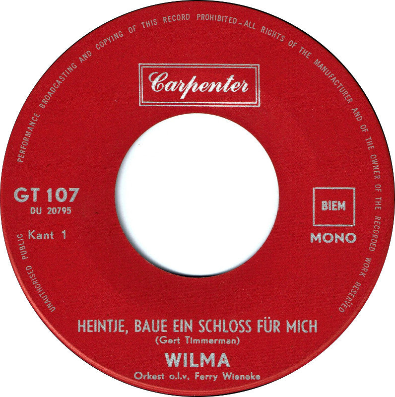 Wilma - Heintje 14632 Vinyl Singles Vinyl Goed / Hoes Goed