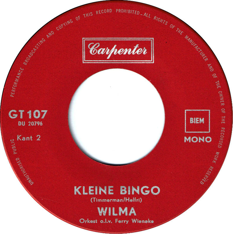 Wilma - Heintje 14632 Vinyl Singles Vinyl Goed / Hoes Goed