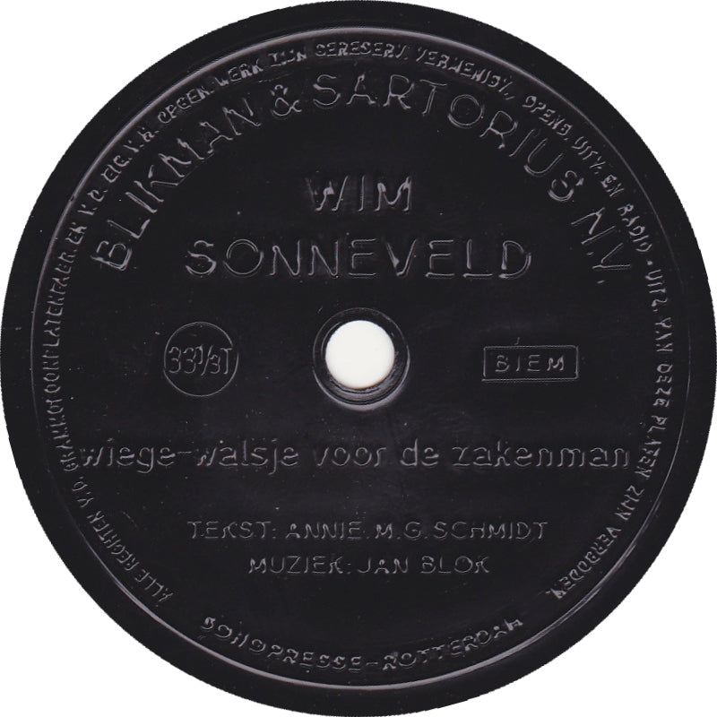 Wim Sonneveld – Wiege-Walzelje für den Geschäftsmann (Flexi-Disc) 34793