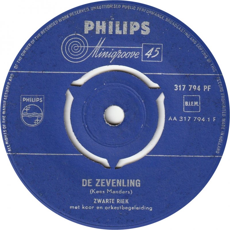 Zwarte Riek - Zevenling 42326 Vinyl Singles Vinyl Goed / Hoes Generic
