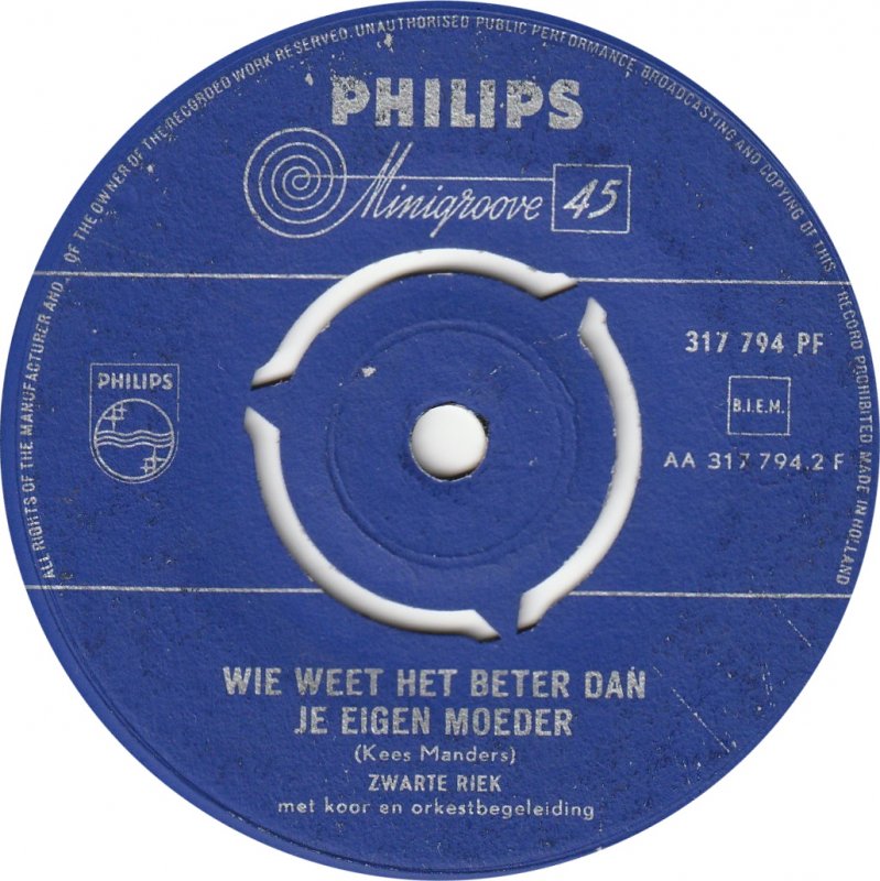 Zwarte Riek - Zevenling 42326 Vinyl Singles Vinyl Goed / Hoes Generic